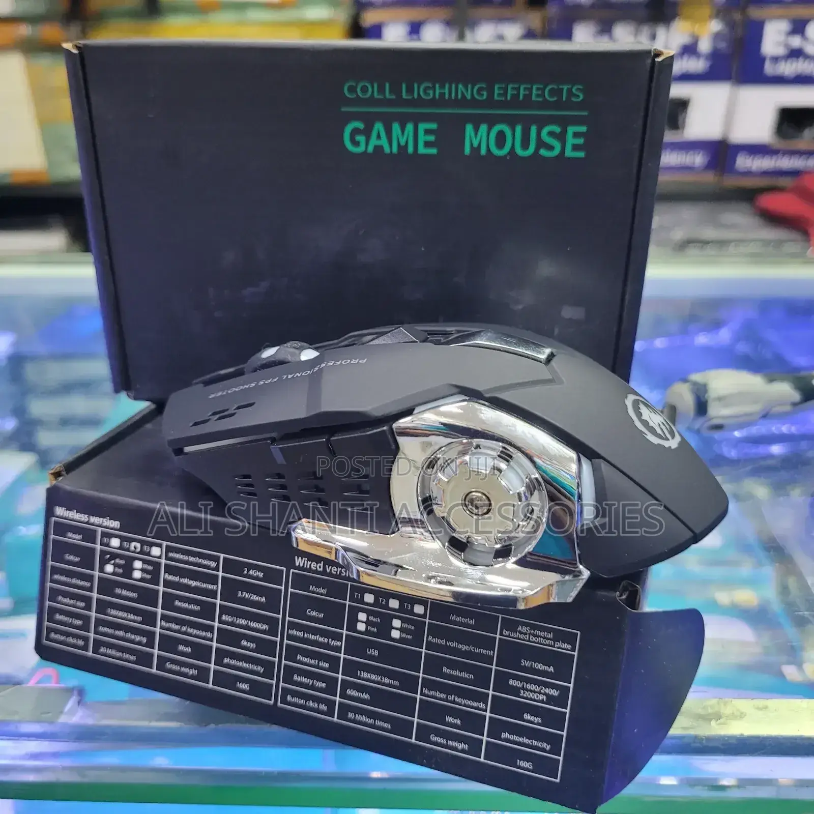Wireless Gaming Mouse Coll Light Effect