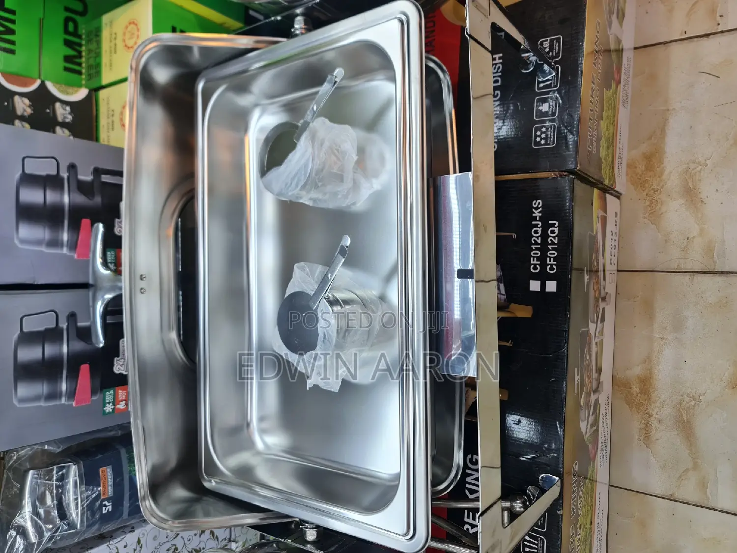 Rectangular Chafing Dish With Mirror/Silver