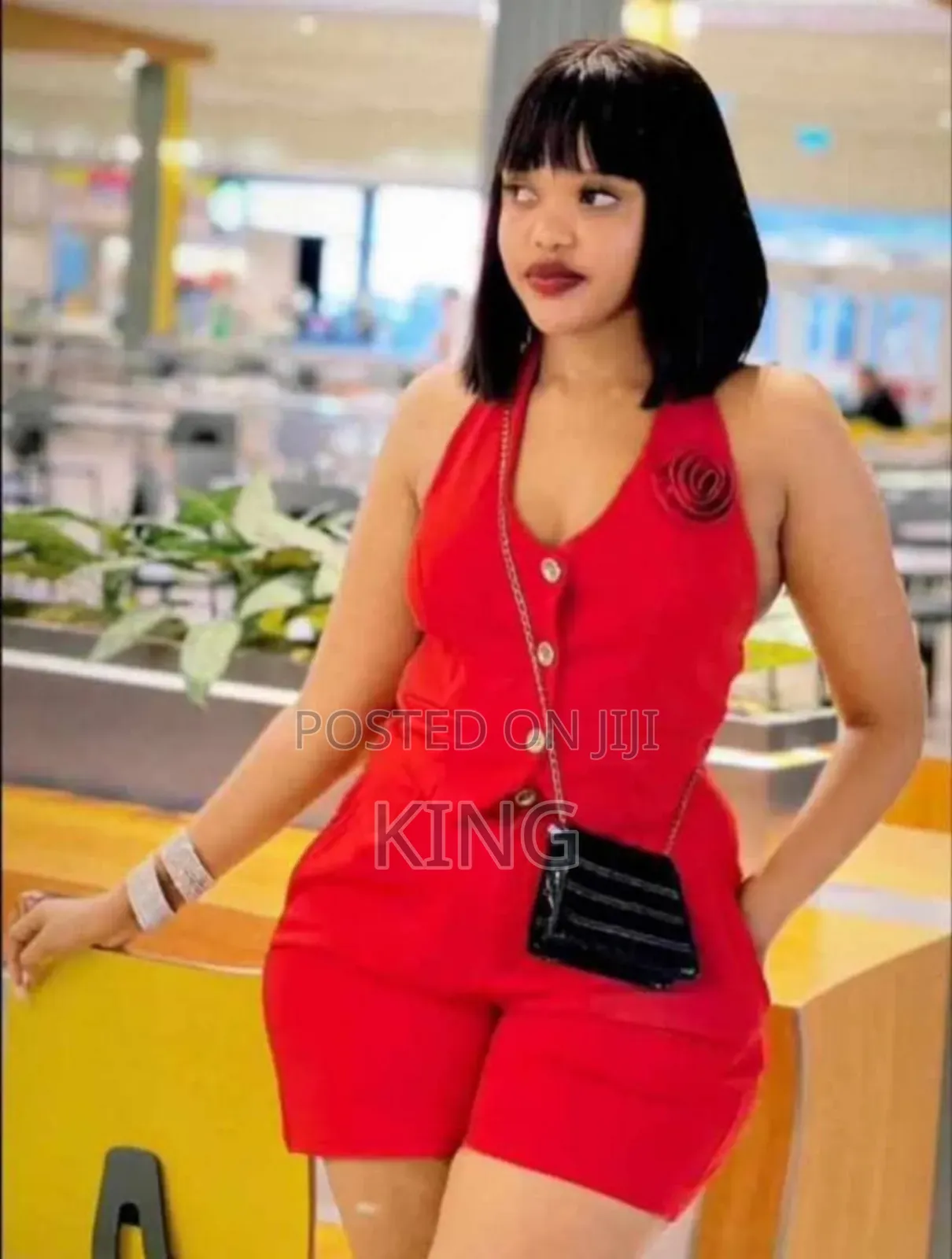 Red Ladies 2pcs Outfit