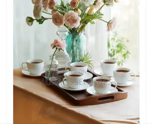 Porcelain Tea Cups and Saucers Set