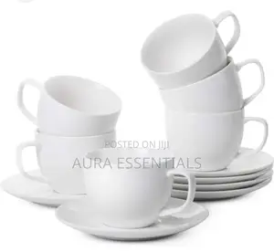 Porcelain Tea Cups and Saucers Set
