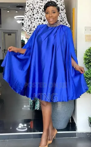 Ladies Royal Blue Shirt Dress