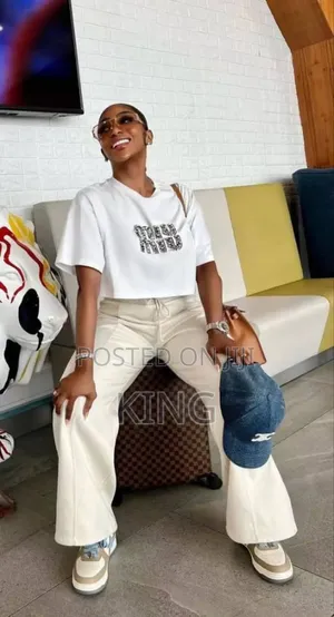 Miu Ladies White Top and Pants Outfit