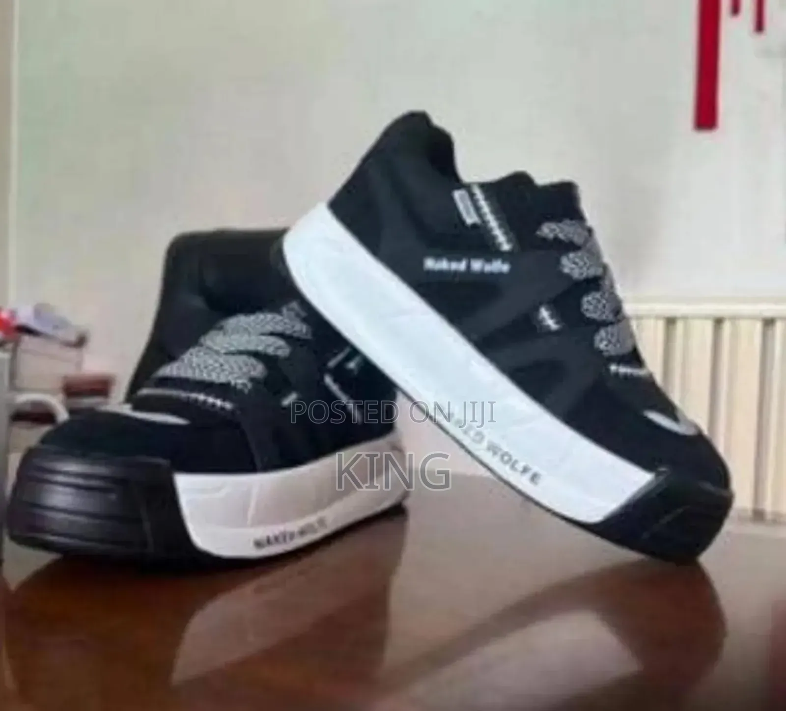 Naked Wolfe Slider White, Black Sneakers