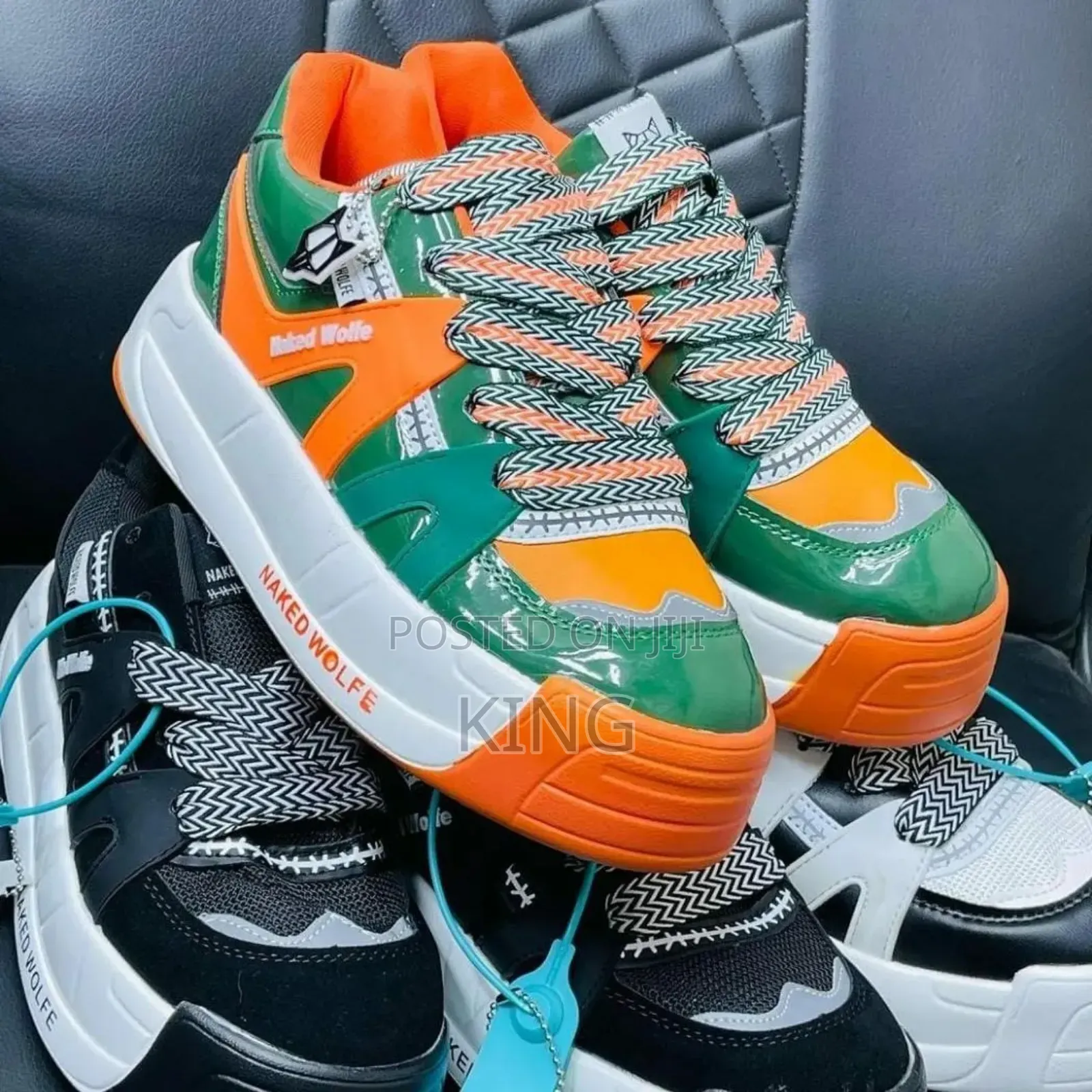 Naked Wolfe Crash Orange Sneakers