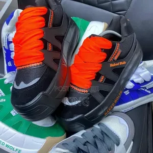 Naked Wolfe Slider Orange and Black Sneakers