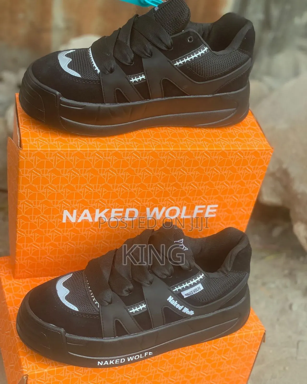 Naked Wolfe Sneakers. Mid Black