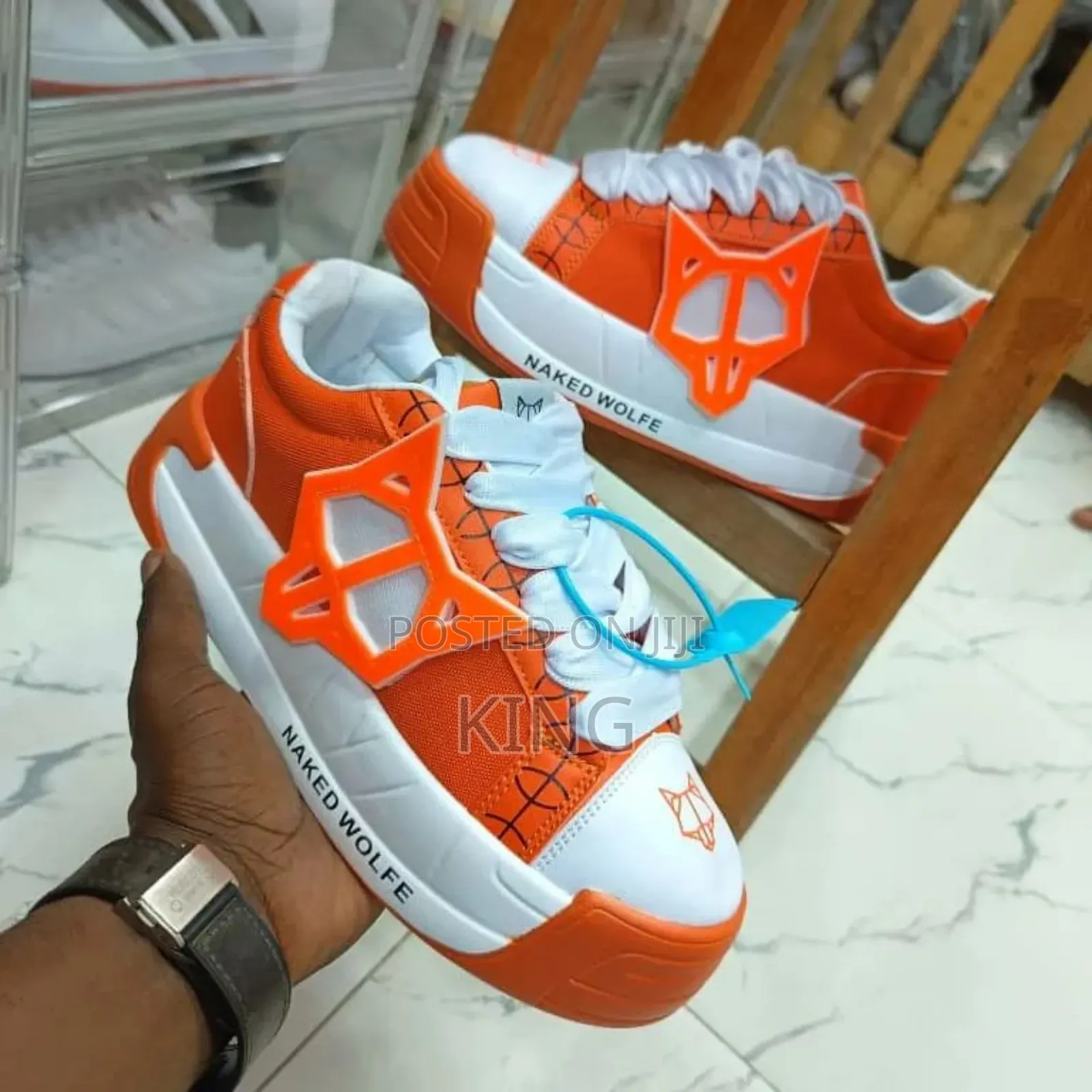 Naked Wolfe Sneakers. Midnight Black Orange