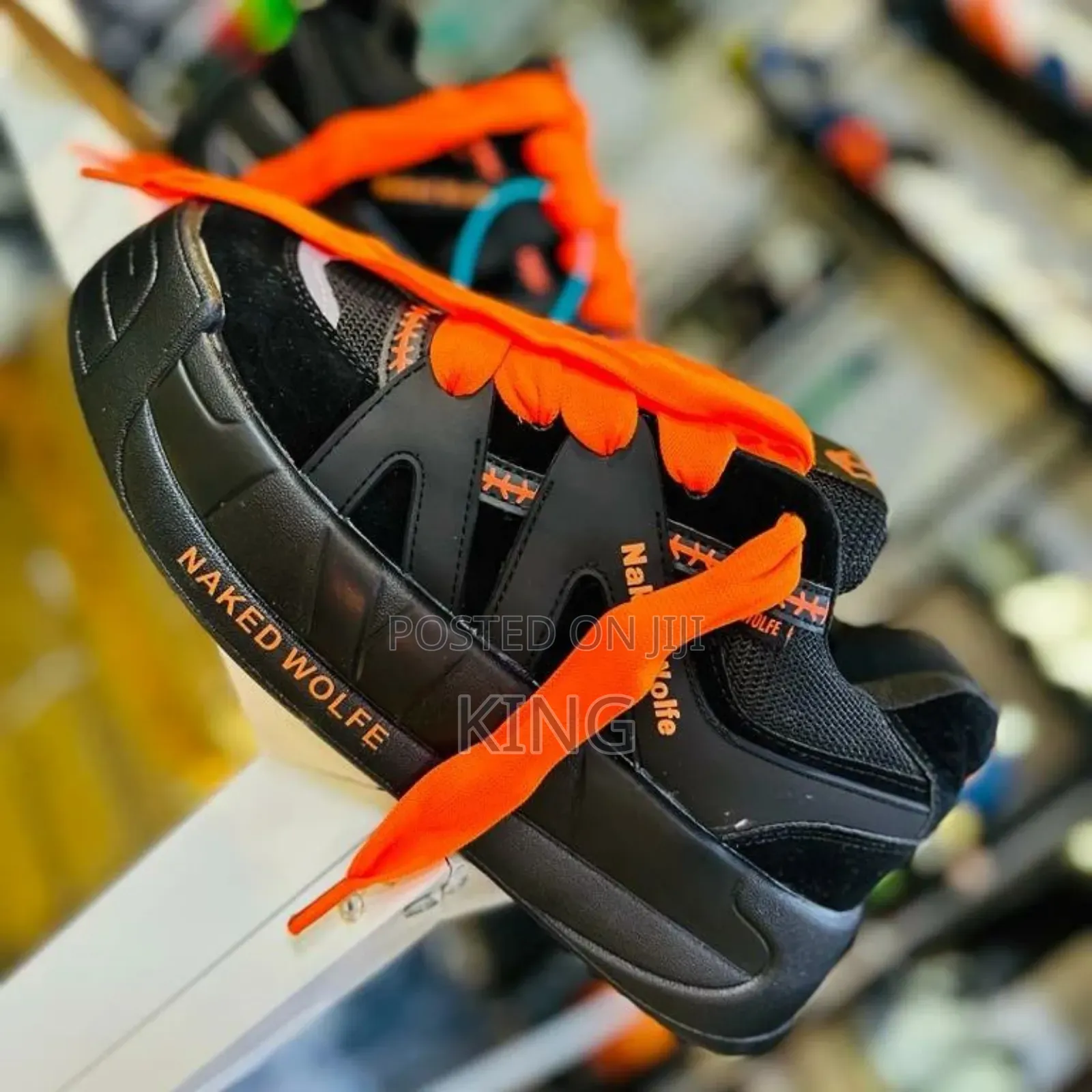 Naked Wolfe Sneakers. Midnight Black Orange