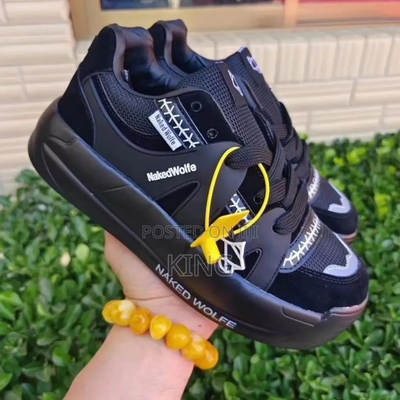 Naked Wolfe Sneakers. Triple Mid Black