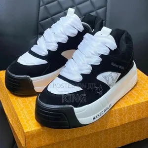 Naked Wolfe Sneakers. Top White Black Suede