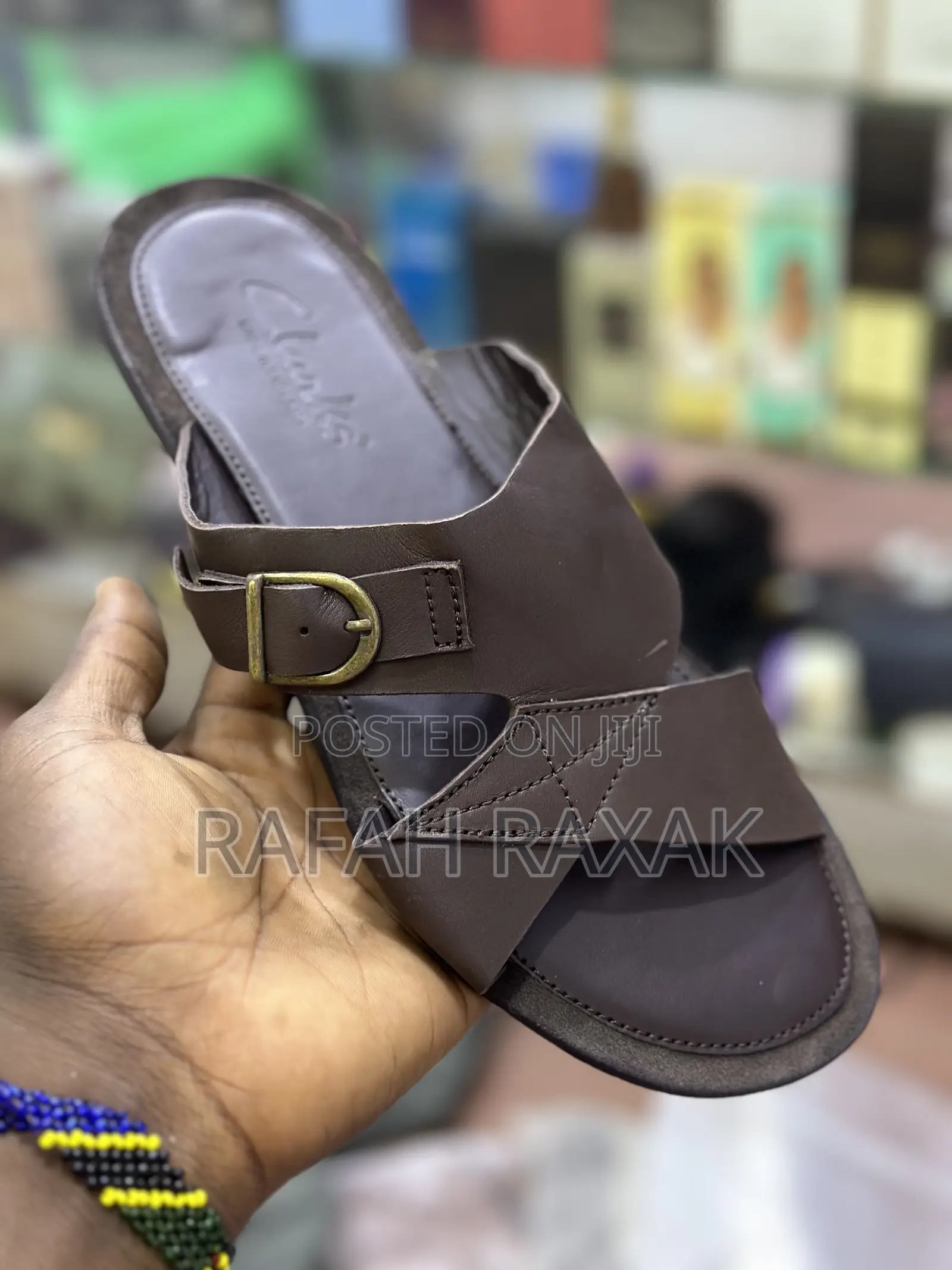 Original Brown Buckle Clarks Leather Sandals