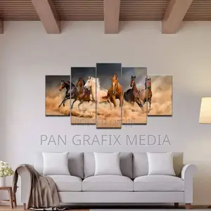 5panel Printed Canvas Pieces ( Wall Decor Hangings)