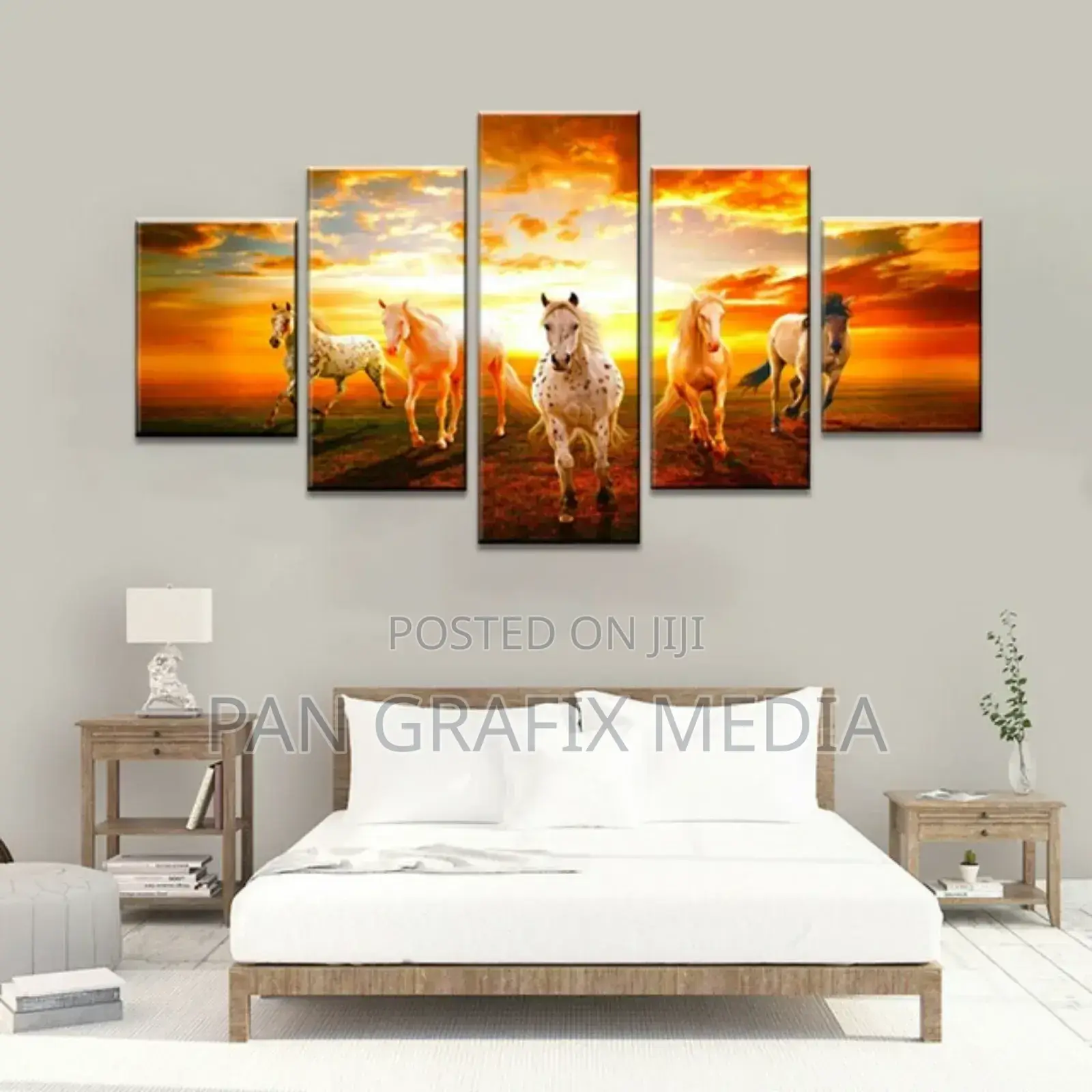 5panel Printed Canvas Pieces ( Wall Decor Hangings)