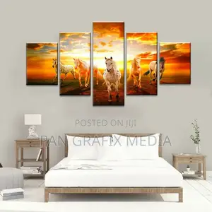5panel Printed Canvas Pieces ( Wall Decor Hangings)