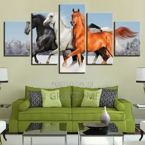 5panel Printed Canvas Pieces ( Wall Decor Hangings)