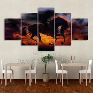 5panel Printed Canvas Pieces ( Wall Decor Hangings)