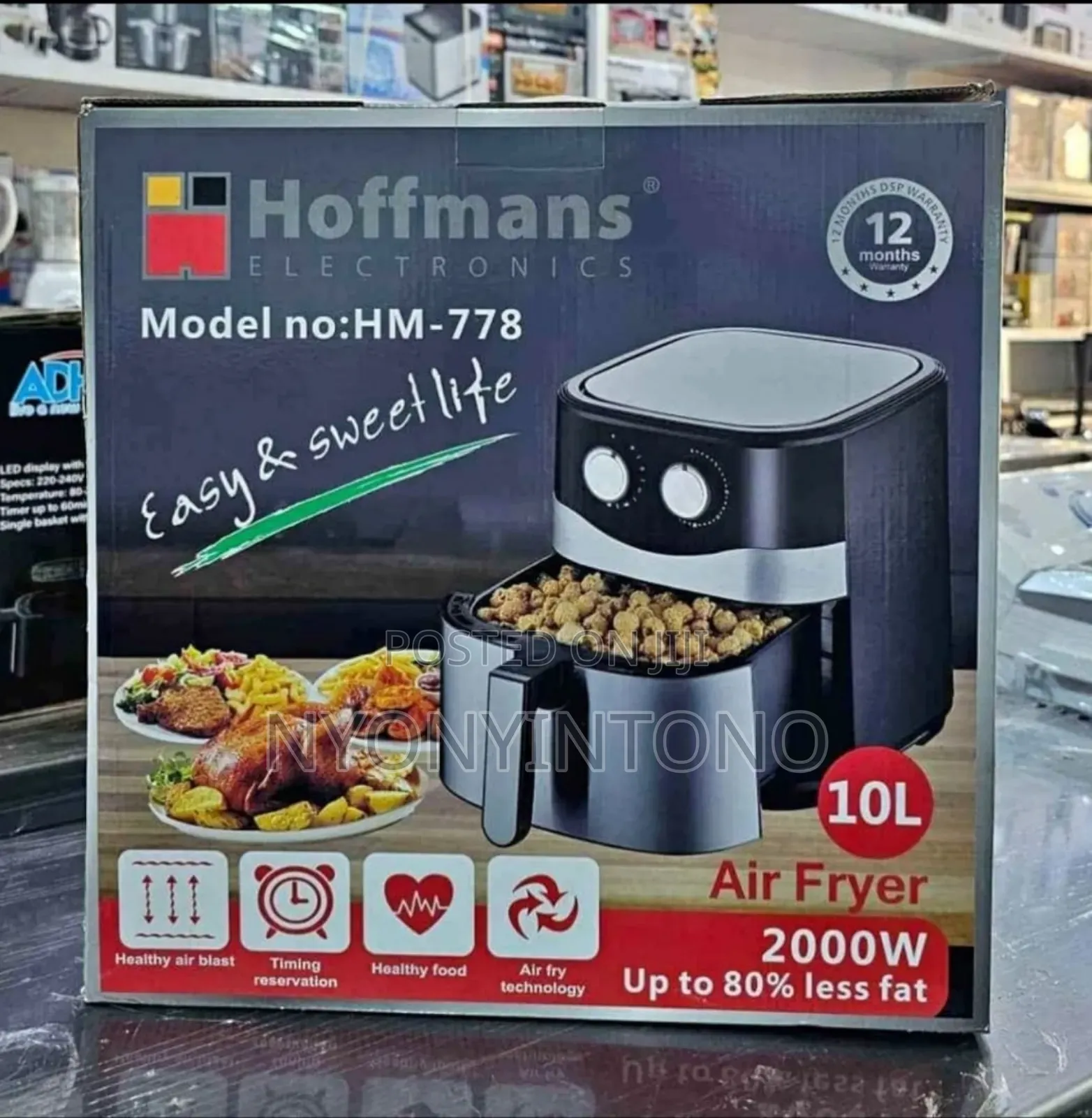 Hoffman's 8litres Air Fryer So Easy to Operate.