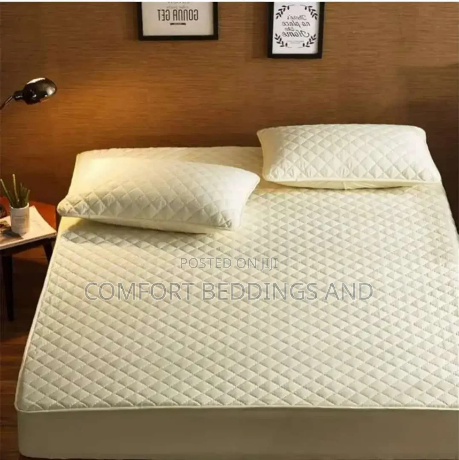 Quilted Waterproof Mattress Protector Cream