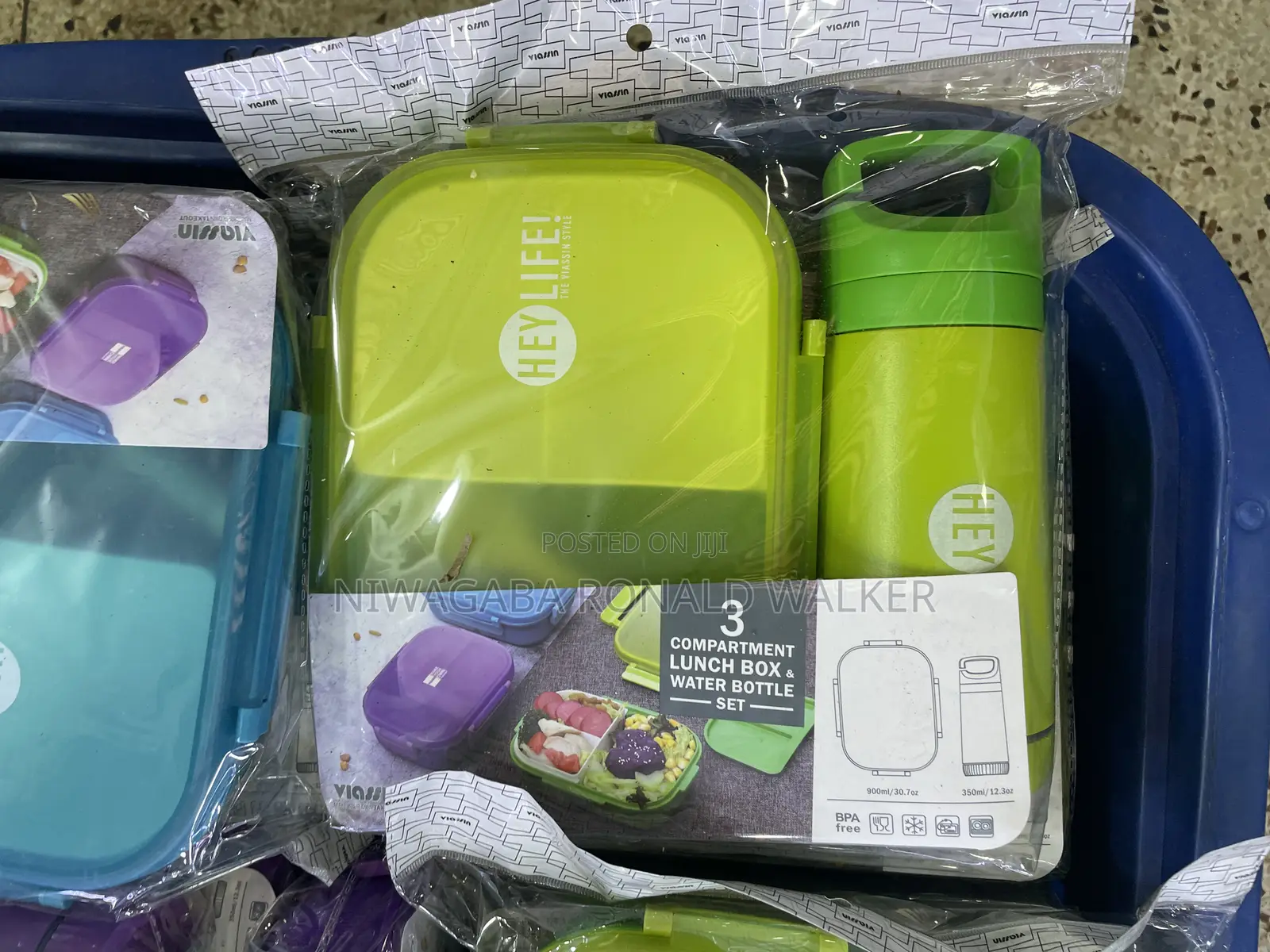 Lunch Box Container With Water Bottle