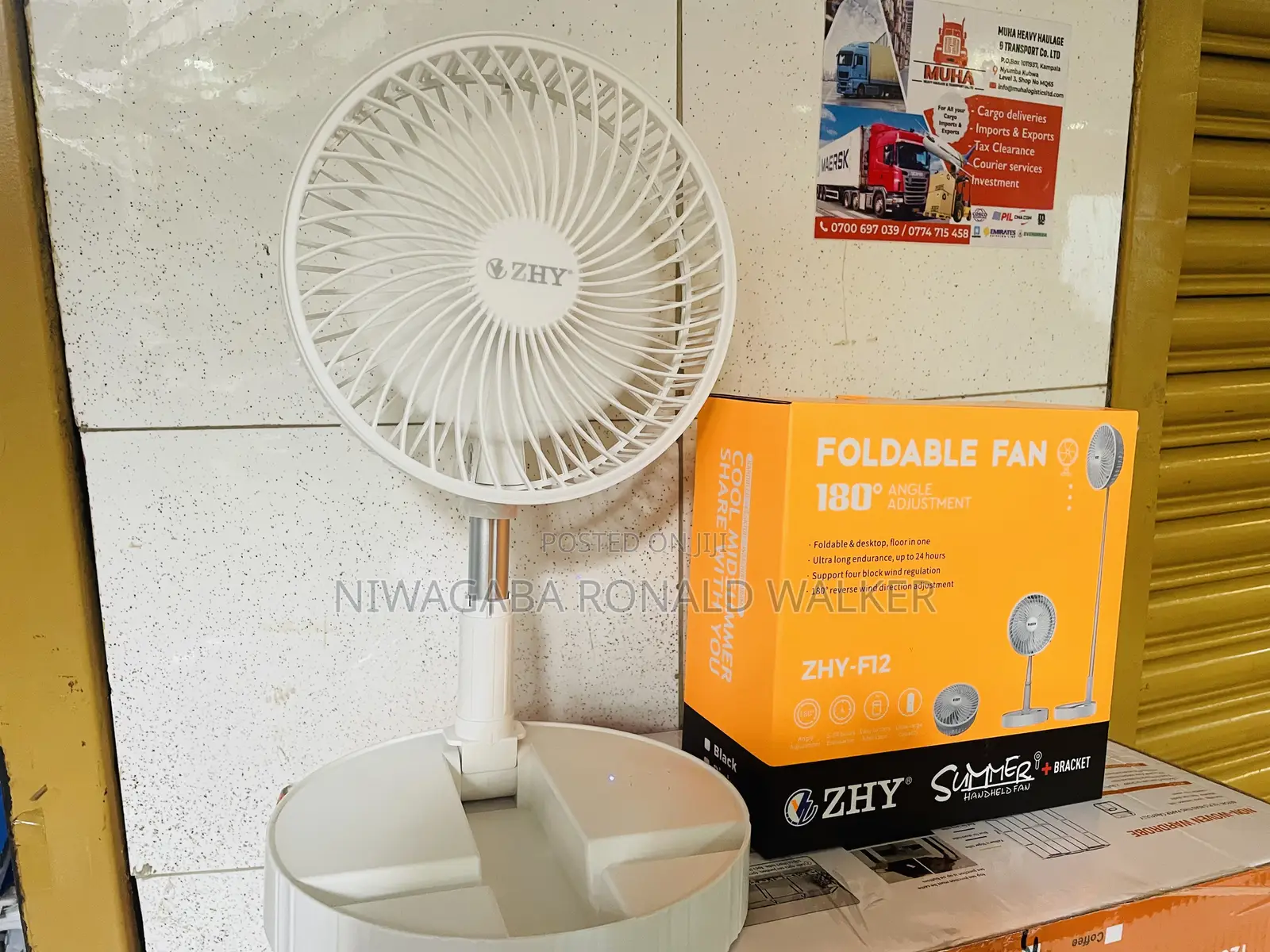 Rechargable Adjustable Telescope Table Fan