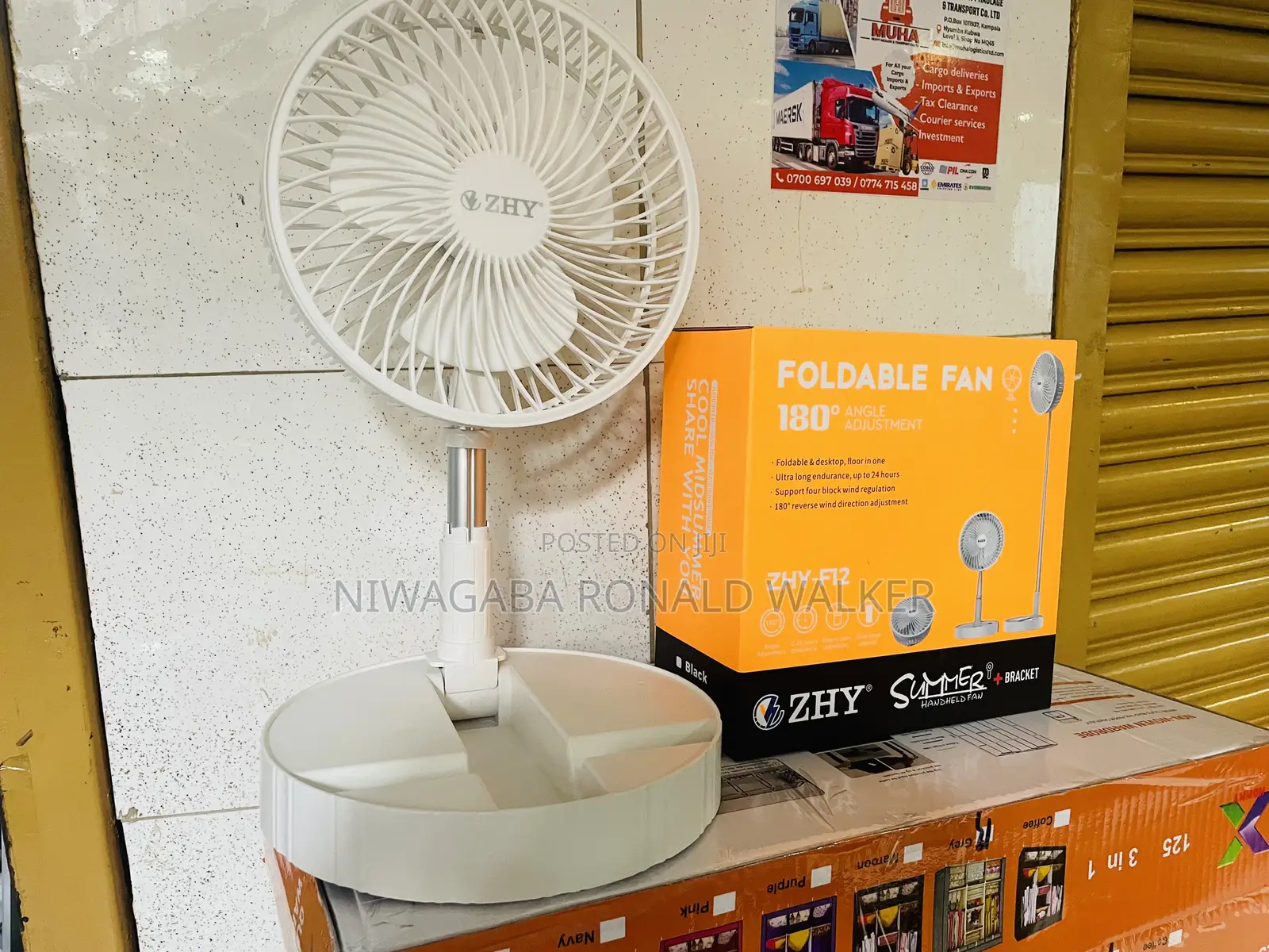 Rechargable Adjustable Telescope Table Fan