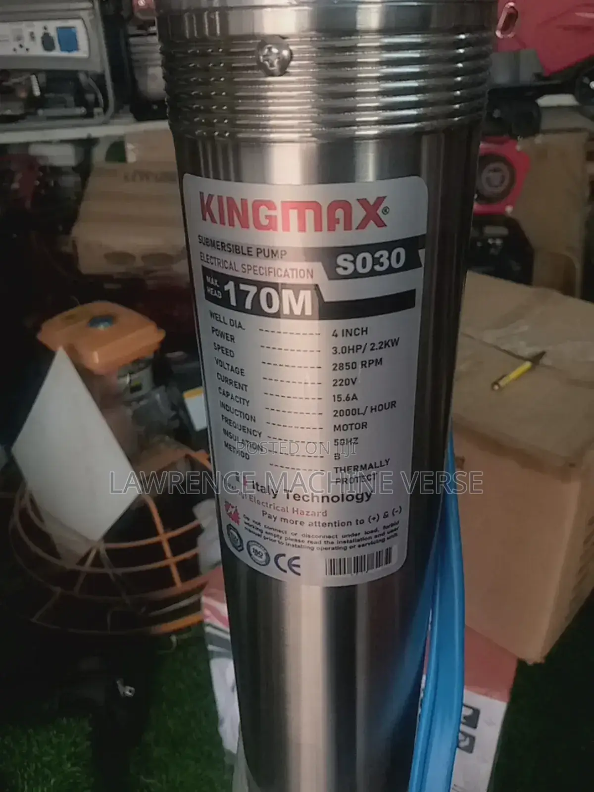 Submersible Water Pump 170m King Max