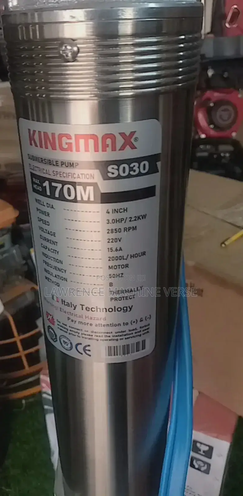 Submersible Water Pump 170m King Max