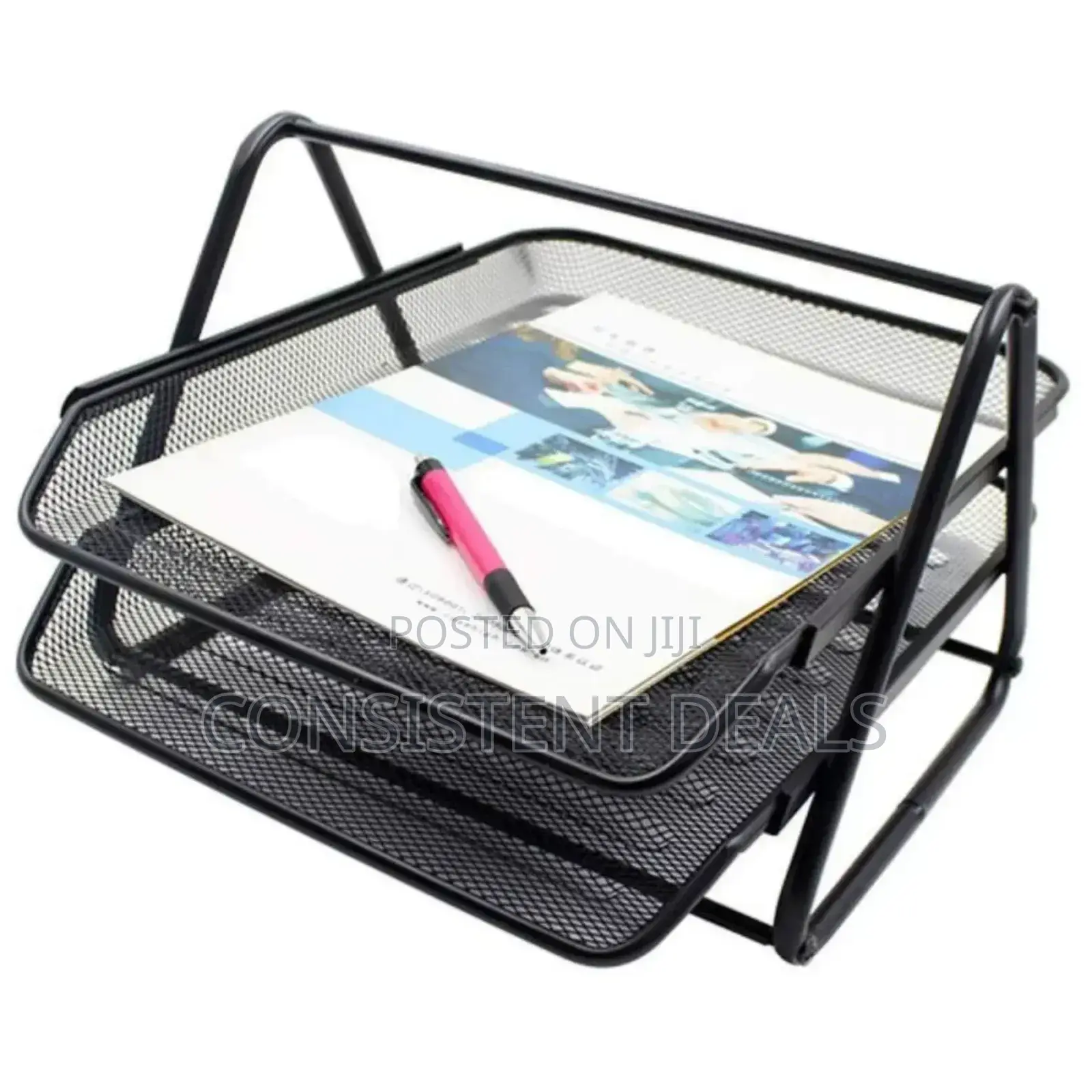 2 Tier Meshed Desk File Tray