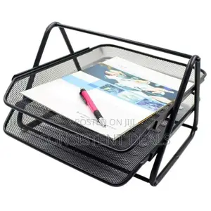 2 Tier Meshed Desk File Tray