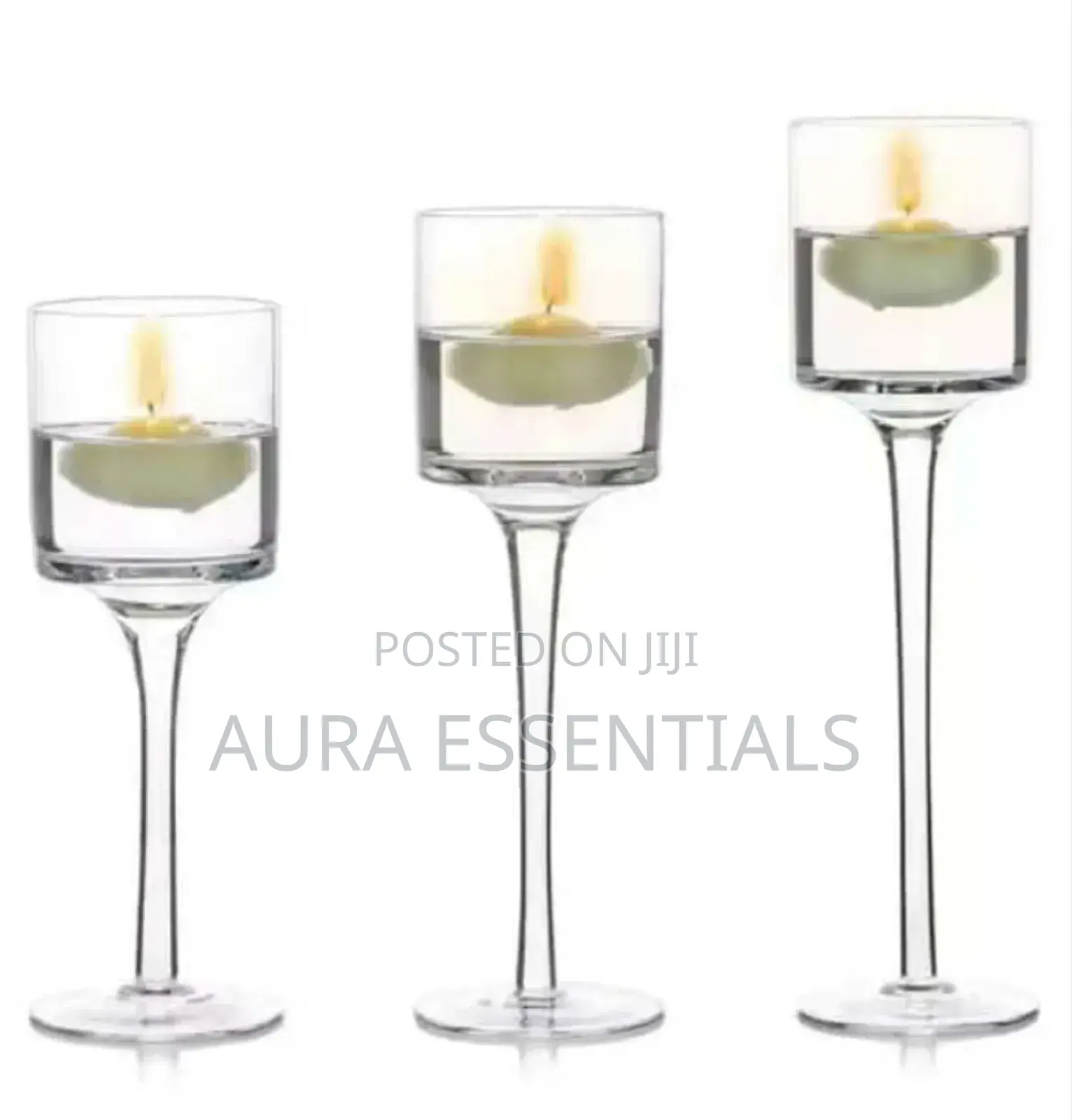 12pcs Glass Candle Holders