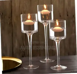 12pcs Glass Candle Holders