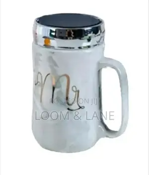 Mr/ Mrs Ceramic Mugs With Mirror Lid