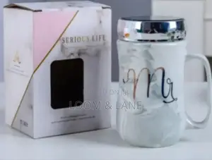 Mr/ Mrs Ceramic Mugs With Mirror Lid