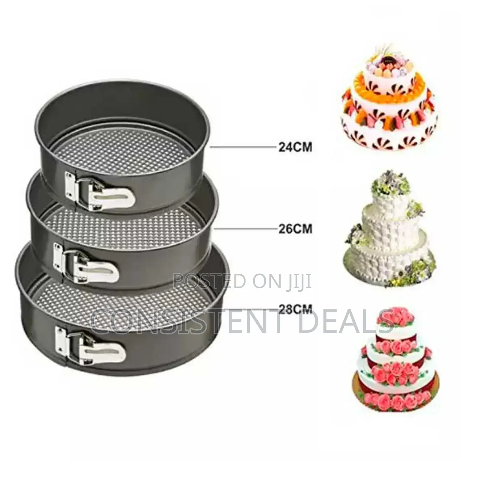 3pcs Round Shaped Cake Mold