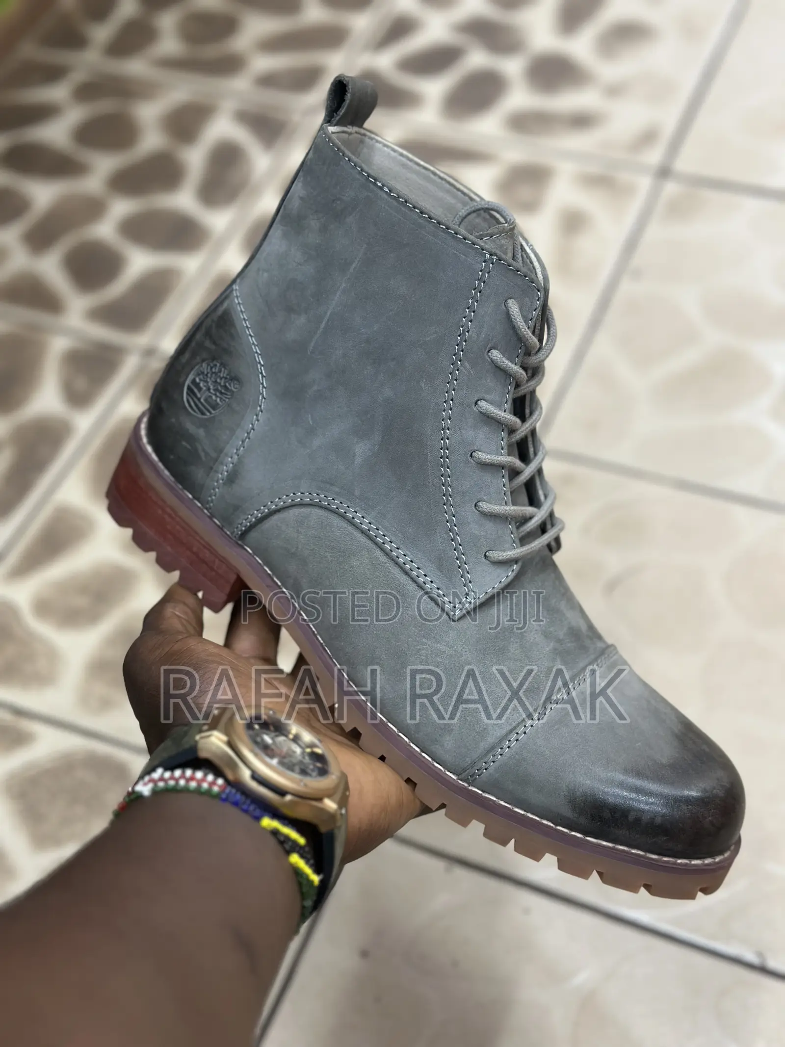Original Mid Grey Timberland Casual Premium Leather Boots