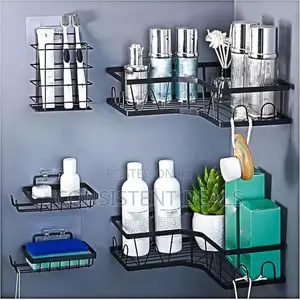 5pcs Adhesive Coner Shower Caddy