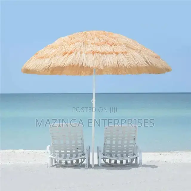 Natural Thatch Garden Sun and Beach Umbrella