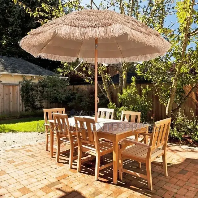 Natural Thatch Garden Sun and Beach Umbrella