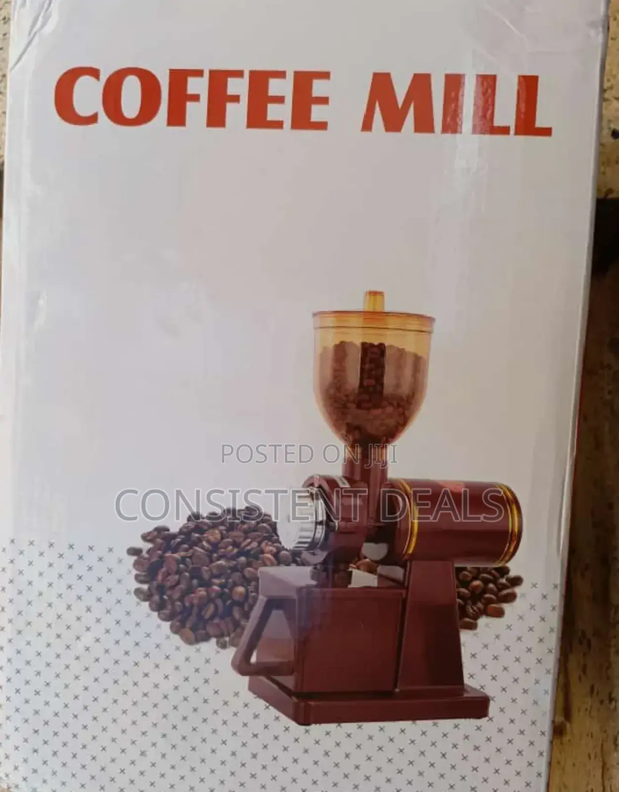 Electric Commercial Coffee Bean Grinder Mill - Brown