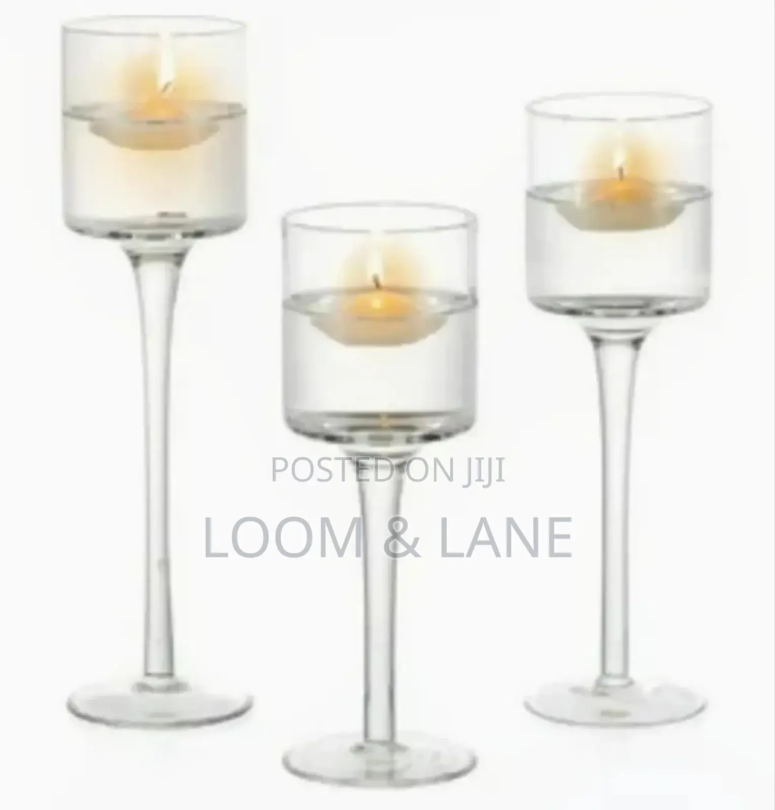 12pcs Glass Candle Holder Set