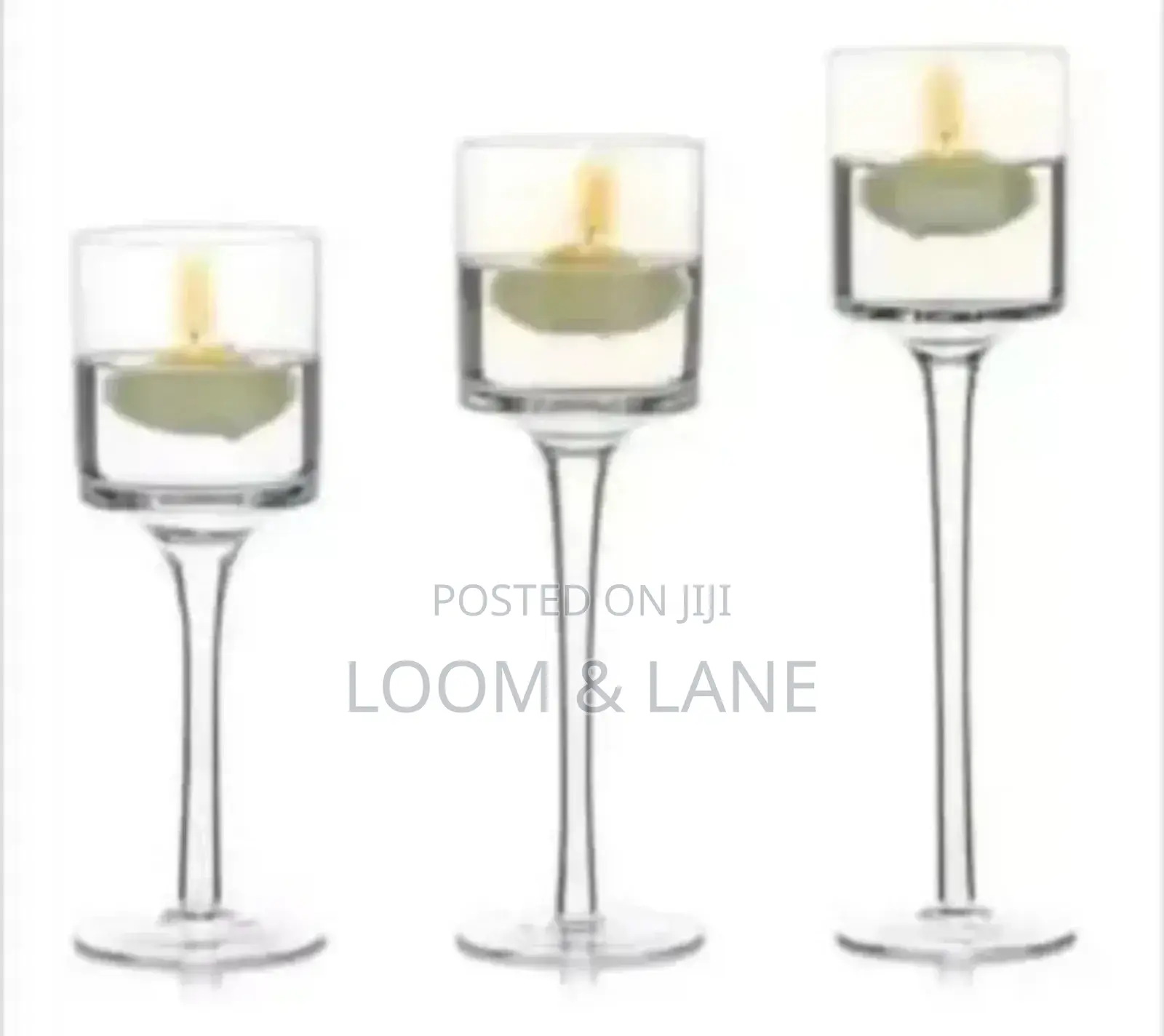 12pcs Glass Candle Holder Set