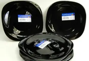 12pcs Luminarc Black Square Design Plates