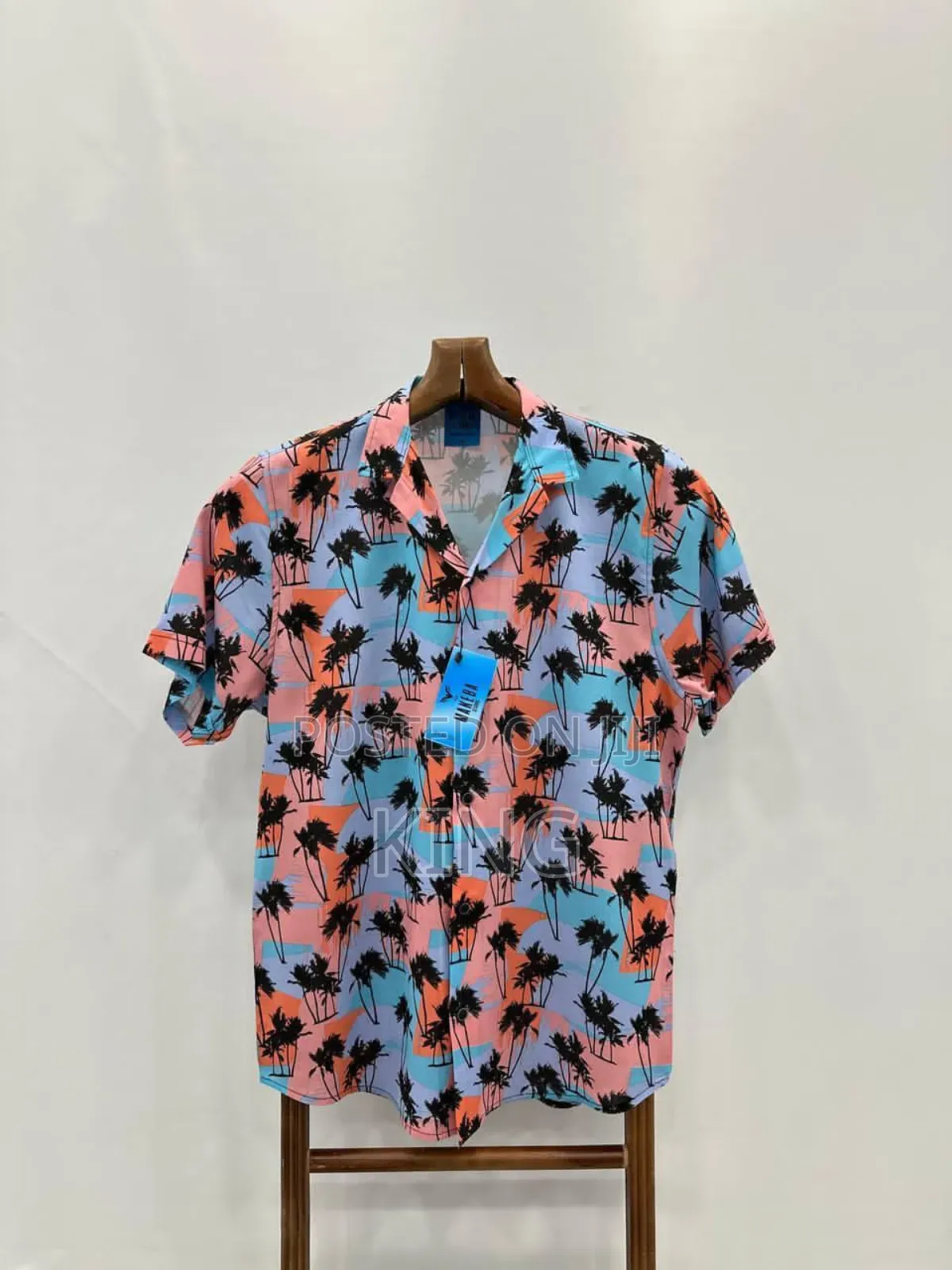 Palm Pink Blue Shirt
