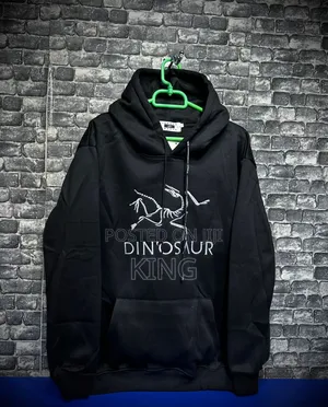 Dinosaur Black Hoodie Jumper