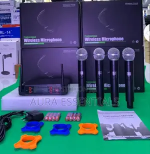 Wireless Microphone 4 Channel - Handheld Microphone