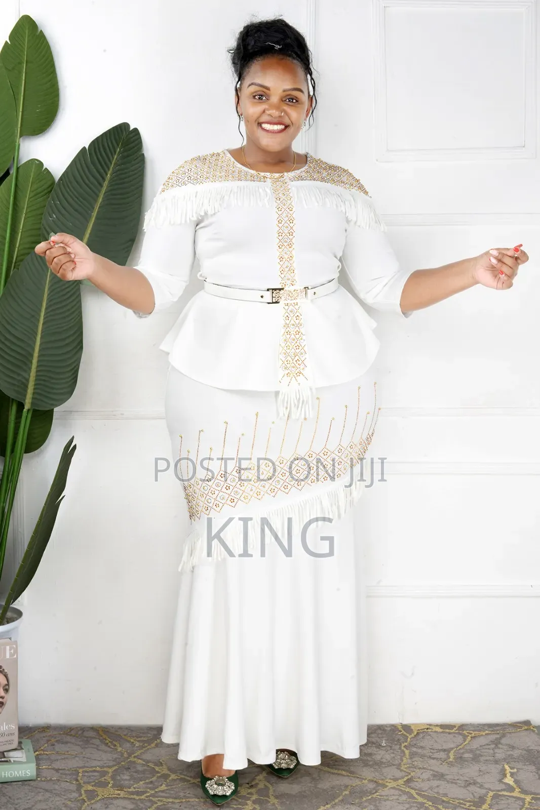 White Glow Design Dress