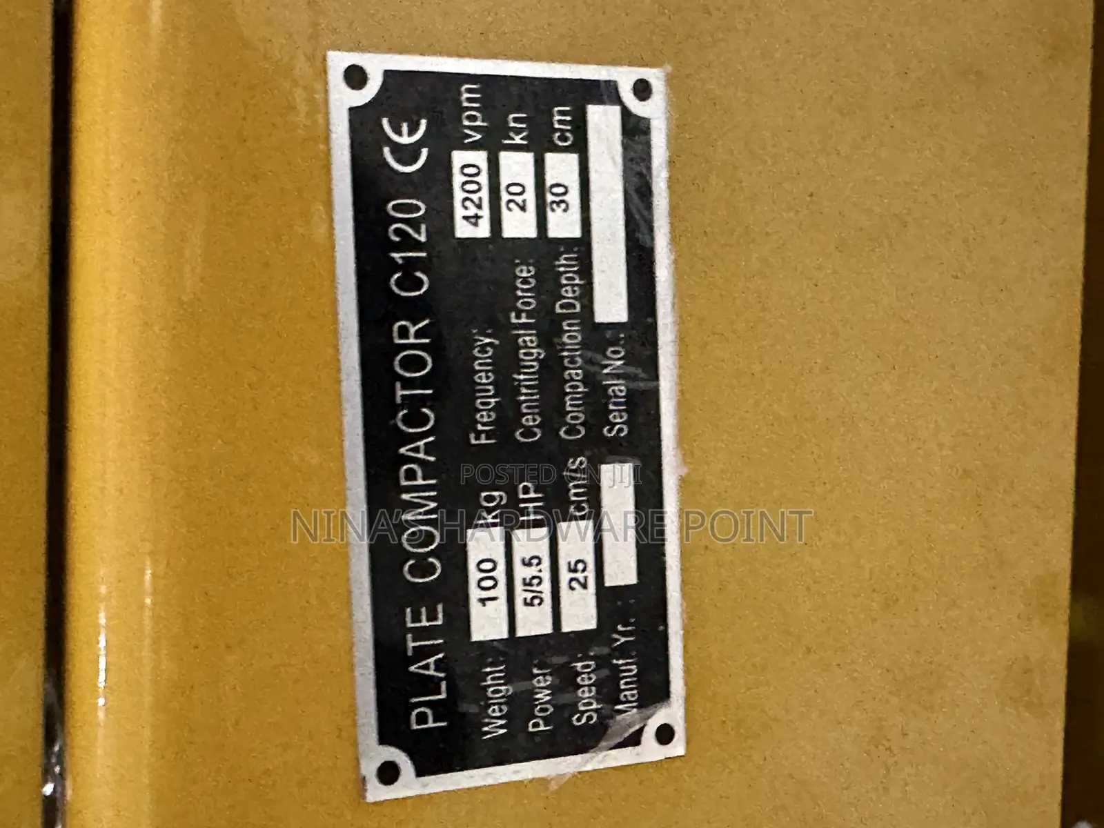 120 Plate Compactor