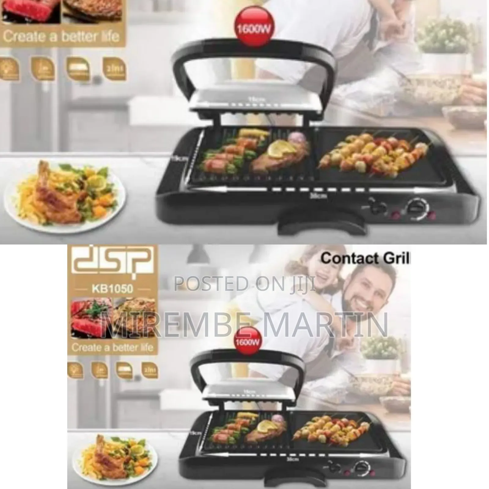 Electric 2 in 1 BBQ Grill Press