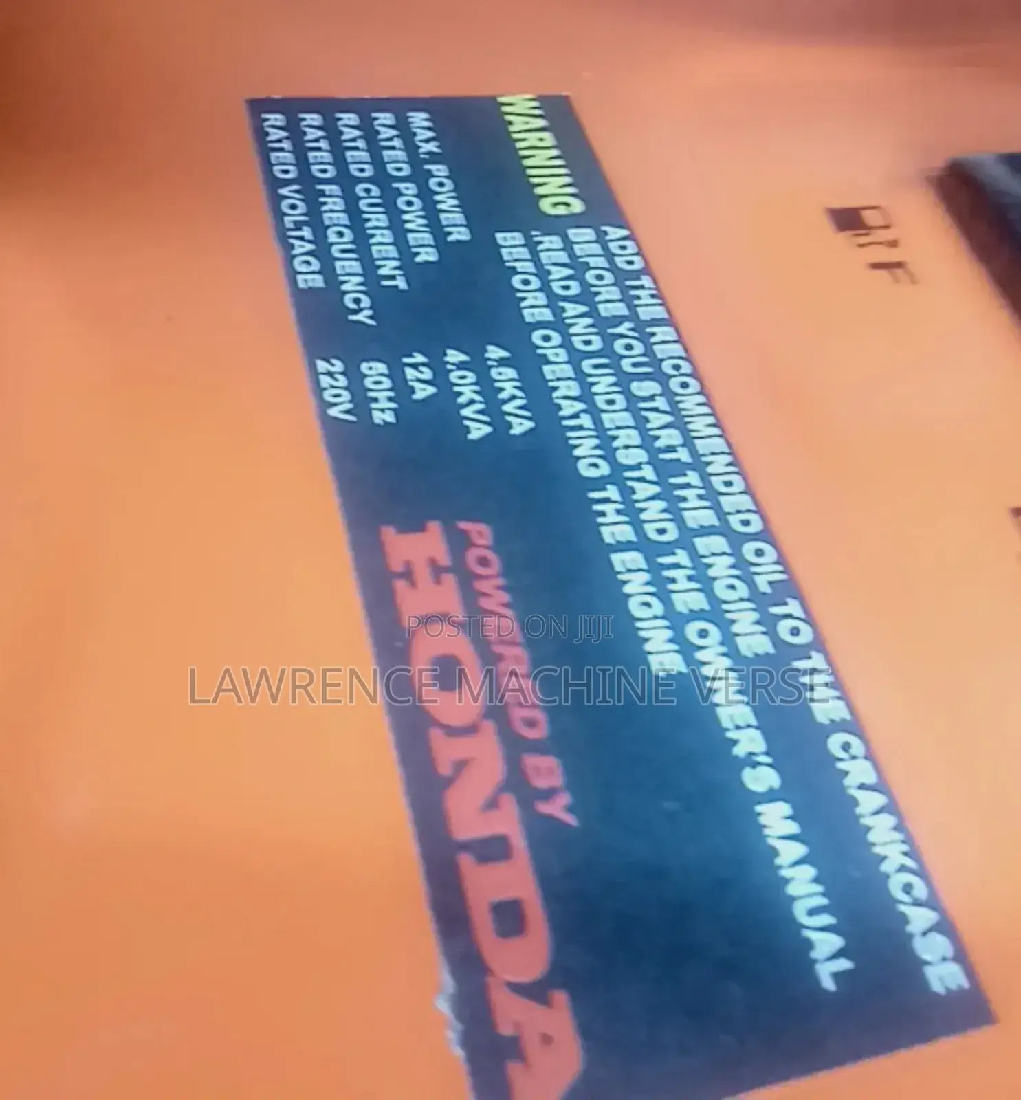 Key Start Generator 4.5kva Honda